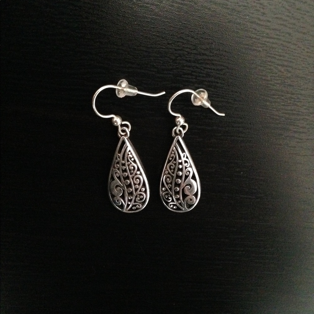 Brighton Silver Plated Drop Earrings NWT